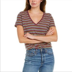Madewell V-Neck Stripe Tee